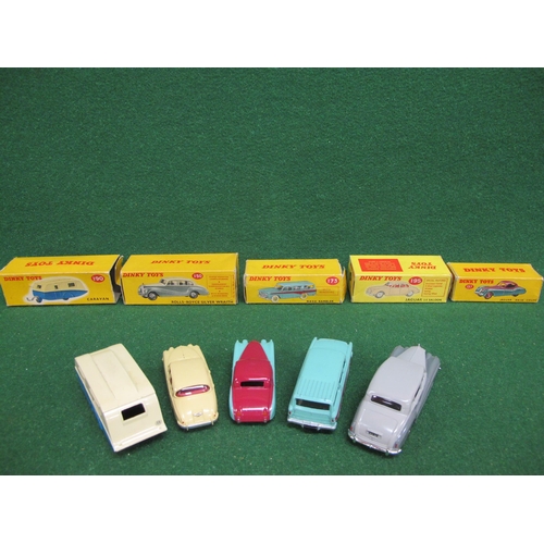 279 - Five 1950's/1960's Dinky diecast vehicles to comprise: 150, 157, 173, 190 and 195 which includes the... 