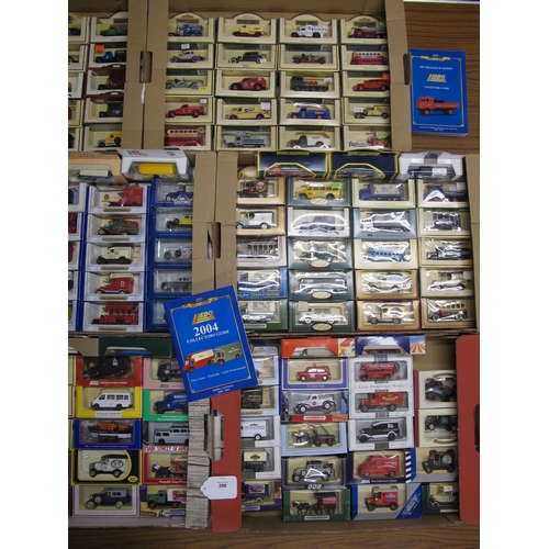 290 - Seven boxes containing approx 152 boxed Lledo Days Gone promotional picture vans, commemorative and ... 