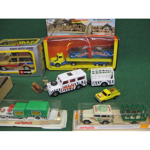 292 - Quantity of boxed and loose zoo and safari themed diecast vehicles from Corgi, Matchbox, Burago and ... 