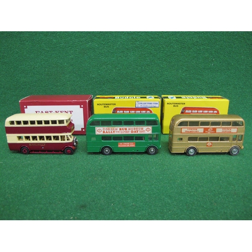 306 - Two boxed Budgie diecast collectors Routemasters to comprise: one in green livery for The London Bus... 