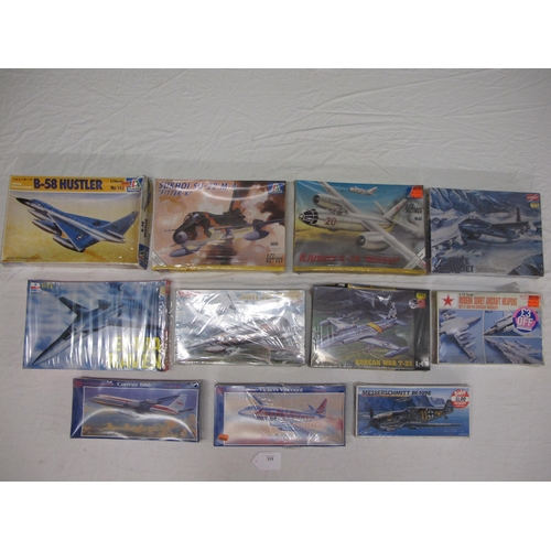 315 - Eleven boxed and sealed plastic model aircraft kits of various scales and manufacturers to include: ... 