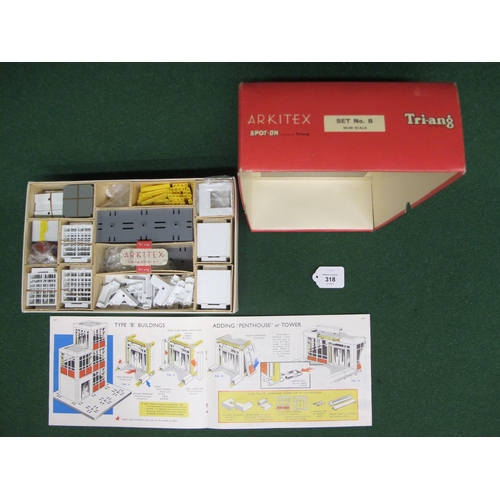 318 - Boxed Triang Spot-on OO scale Arkitex scale model construction kit Set B with 1961 handbook and cata... 