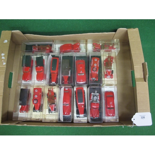 326 - Seventeen Solido 1:43 scale diecast and plastic fire service vehicles, all boxed