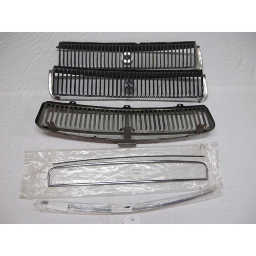 33 - MGB front grills and new and second hand brightwork