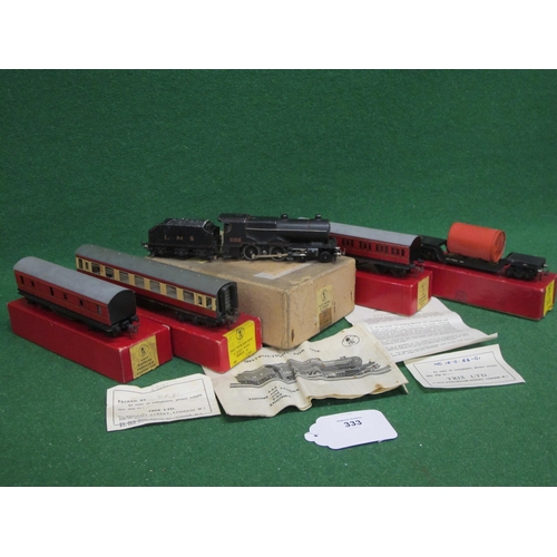 333 - Five boxed Trix Twin items to include: 4-4-0 tender locomotive No. 1168 in LMS black, Parcels van, 1... 