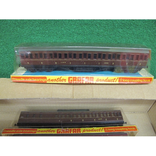 337 - Six Graham Farish OO scale 1975-81 LMS Bogie non corridor suburban coaches (five in opened boxes) to... 