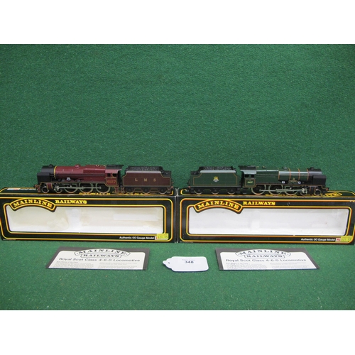 348 - Four 1980's boxed OO scale tender locomotives to comprise: parallel boilered Royal Scots Nos. 6127 O... 