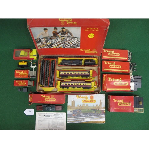 350 - 1961 Triang OO scale train set RS.1 containing 4-6-2 tender locomotive No. 46205 Princess Victoria, ... 