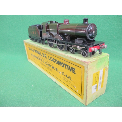 360 - Bassett-Lowke O gauge post-war 1948-1950 Compound 4-4-0 tender locomotive No. 1063 in lined LMS brow... 