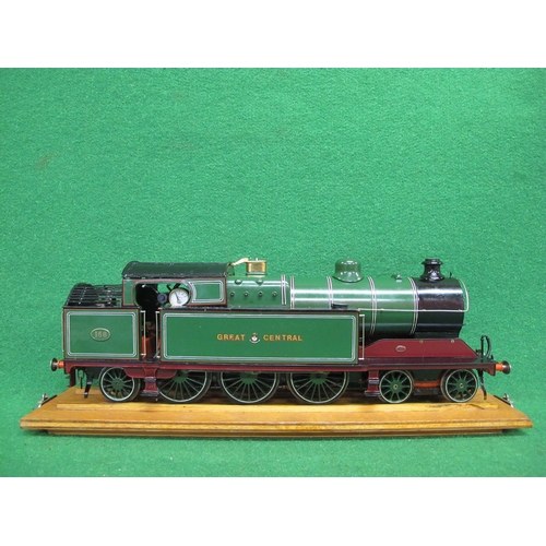 378 - Gauge 1 live steam spirit fired model of a Robinson A5 4-6-2 inside cylinder tank engine No. 168 in ... 