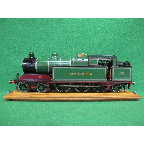 378 - Gauge 1 live steam spirit fired model of a Robinson A5 4-6-2 inside cylinder tank engine No. 168 in ... 