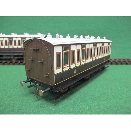 380 - Two all metal Gauge 1 Third Class five compartment six wheel carriages No's. 2004 and 2011 in L&NWR ... 