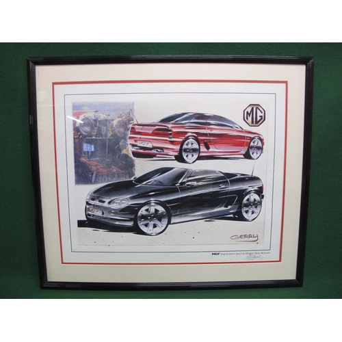 57 - Two Limited Edition prints of new vehicle concept sketches featuring: Rover 75, signed by Richard Wo... 