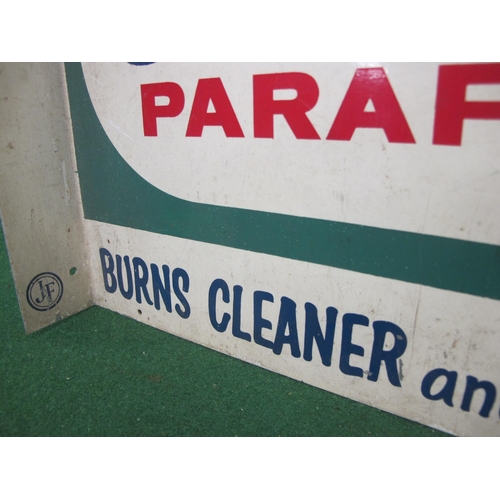 78 - Double sided aluminium advertising sign for Regent Super Green Paraffin, Burns Cleaner and Warmer, r... 