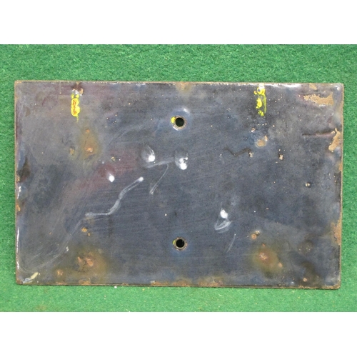 83 - Small but bright enamel sign for 3D, blue figures on a yellow ground - 8