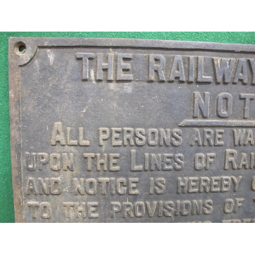 99 - The Railway Executive cast iron Trespass sign - 29