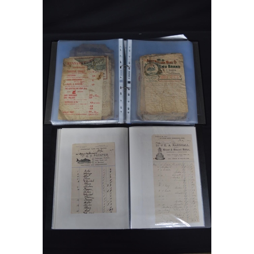 182 - Two folders containing a quantity of 19th and 20th century trade bills relating to Crowborough and n... 