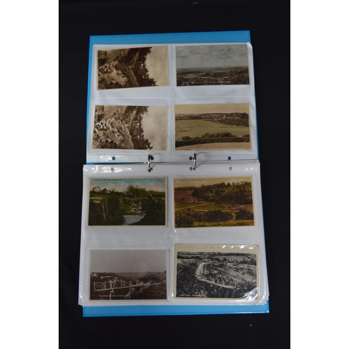 186 - Folder containing approx 84 black & white and colour postcards mainly relating to Crowborough Golf C... 