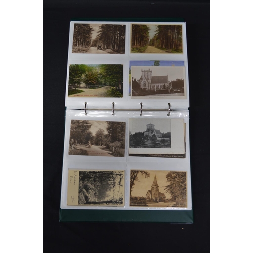 187 - Folder containing approx 130 black & white and colour postcards relating to Crowborough and Ashdown ... 