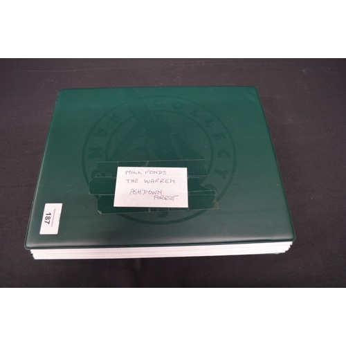 187 - Folder containing approx 130 black & white and colour postcards relating to Crowborough and Ashdown ... 