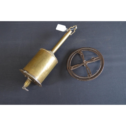 203 - Brass John Linwood spit or roasting jack