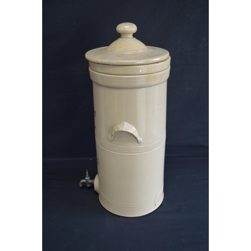 204 - Pasteur stoneware (Safe Water) filter - 59cm tall together with a Cheavins Saludor (Safe Water) filt... 