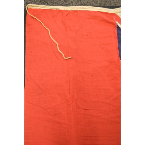 205 - Group of three flags to comprise: Union Flag/Jack with white border - 227cm x 117cm, Union Flag/Jack... 