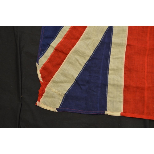 205 - Group of three flags to comprise: Union Flag/Jack with white border - 227cm x 117cm, Union Flag/Jack... 
