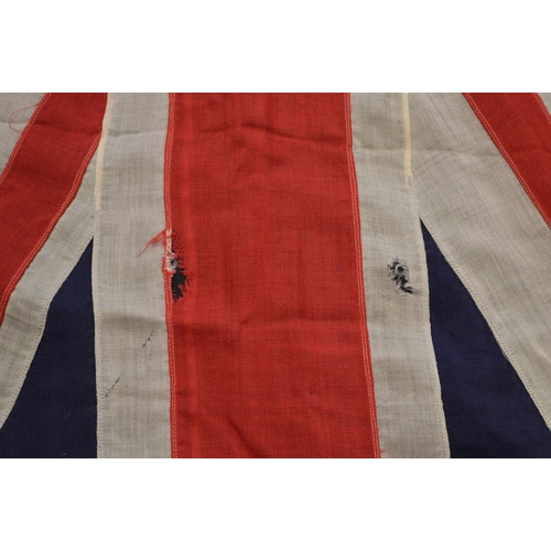 205 - Group of three flags to comprise: Union Flag/Jack with white border - 227cm x 117cm, Union Flag/Jack... 