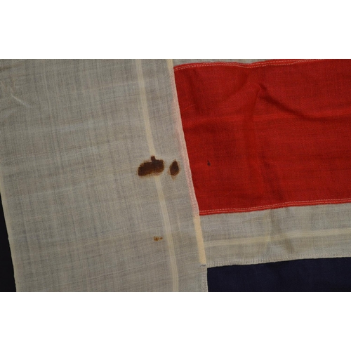 205 - Group of three flags to comprise: Union Flag/Jack with white border - 227cm x 117cm, Union Flag/Jack... 