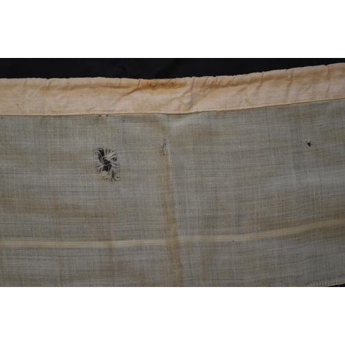 205 - Group of three flags to comprise: Union Flag/Jack with white border - 227cm x 117cm, Union Flag/Jack... 