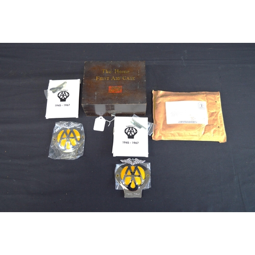 230 - Vintage wooden cased Boots Home First Aid case with contents - 18cm wide together with two boxed 194... 