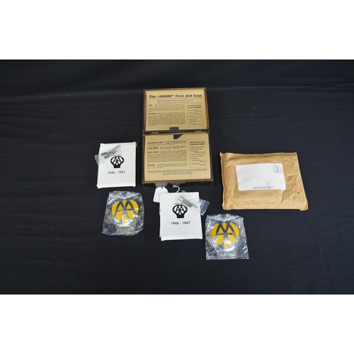 230 - Vintage wooden cased Boots Home First Aid case with contents - 18cm wide together with two boxed 194... 