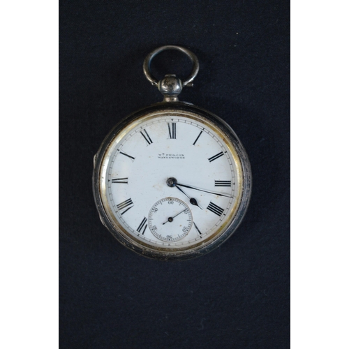 231 - Silver cased pocket watch by William Philcox together with a gold plated pocket watch by A Goldman