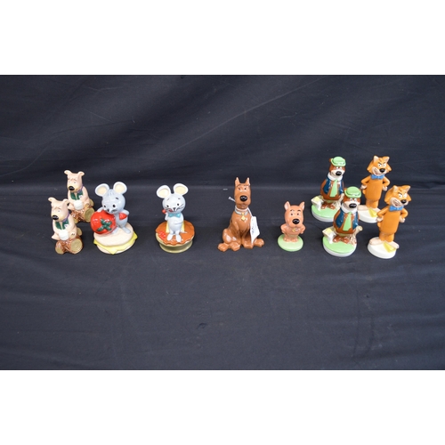 236 - Group of ten Wade cartoon figures to comprise: Scooby-Doo, Scrappy-Doo, Dixie, Pixie, two Yogi Bear,... 