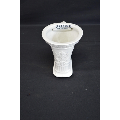 210 - Ceramic Oxford Rd No. 183000 salesman's toilet bowl - 13.5cm tall together with three other miniatur... 