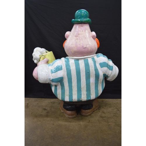 10 - Fiberglass painted statue of a cartoon style pub landlord - 110cm tall