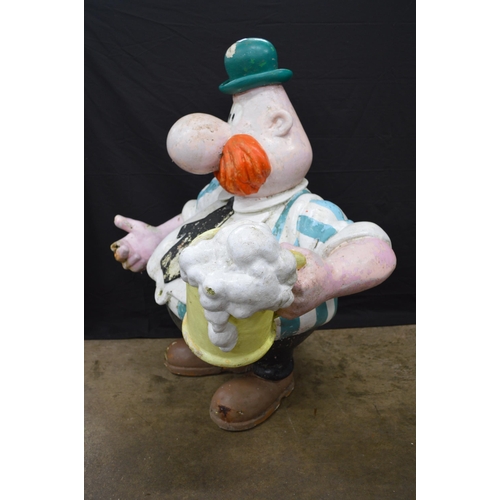 10 - Fiberglass painted statue of a cartoon style pub landlord - 110cm tall