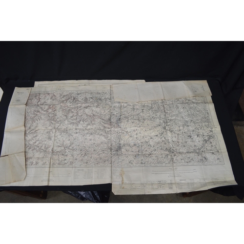 106 - Two folding maps showing the situation of His Majesty's Fleet and combined fleets of France and Spai... 