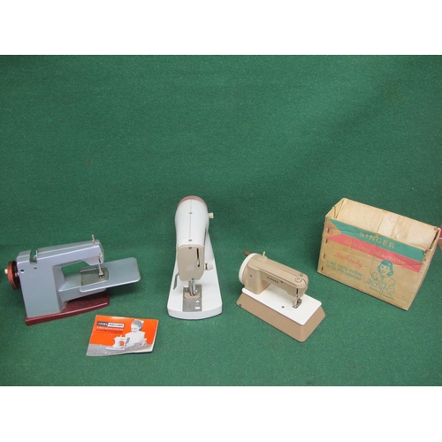 154 - Three metal working sewing machines for children to comprise: Singer Sewhandy Model 40K, boxed, Vulc... 