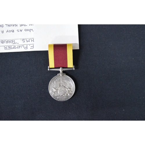 177 - China War Medal 1900 awarded to F Plummer Ord HMS Terrible