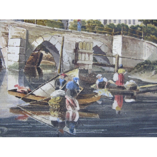 179 - Edward Bayley, watercolour of a riverside scene, signed on verso - 33cm x 23cm, unframed