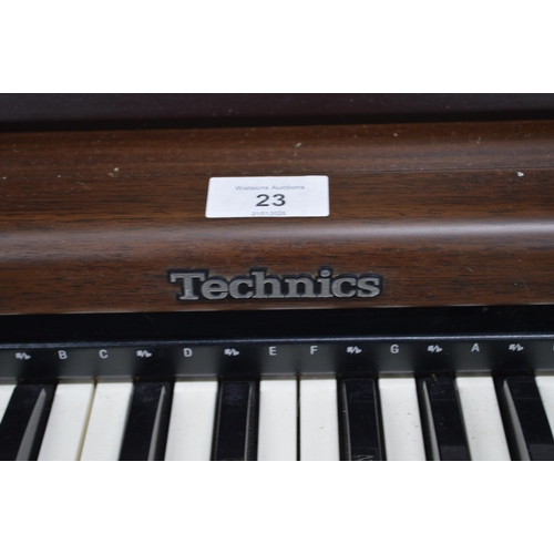 23 - Technics electronic organ Model SX-EN2 with power cable and stool - 107cm x 44cm x 89cm tall (Sold a... 