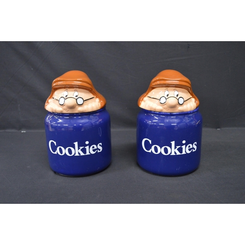 28 - Two Tetley Tea Cookies lidded jars, Eddie Stobart Ltd Steady Eddie money box etc together with a Vis... 