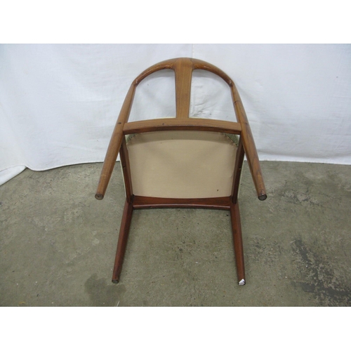 296 - Possibly Johannes Andersen, Danish Juliane dining chair having a curved shaped back and padded seat,... 