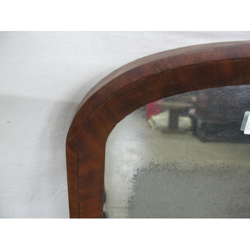 321 - Mahogany framed mirror - 61cm x 87.5cm tall together with mahogany corner wall shelves having four s... 