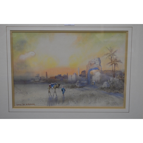 37 - Anton Perique, 19th/20th century watercolour titled Ancient Gate of Bethlehem - 43cm x 29cm, mounted... 