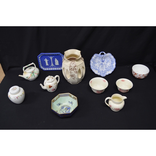 44 - Group of 19th and later Wedgwood ceramics to include: wash jug with four handles and spouts, two tea... 