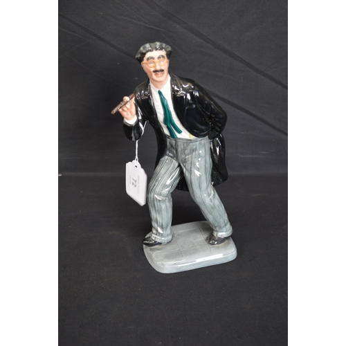 72 - Royal Doulton figure of Groucho Marx HN2777, Limited Edition No. 1322 together with two Nao figures ... 