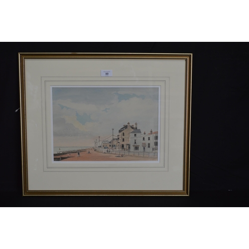 80 - David Addey (B. 1933), watercolour titled Bognor - 36cm x 25.5cm, mounted in glazed gilt frame